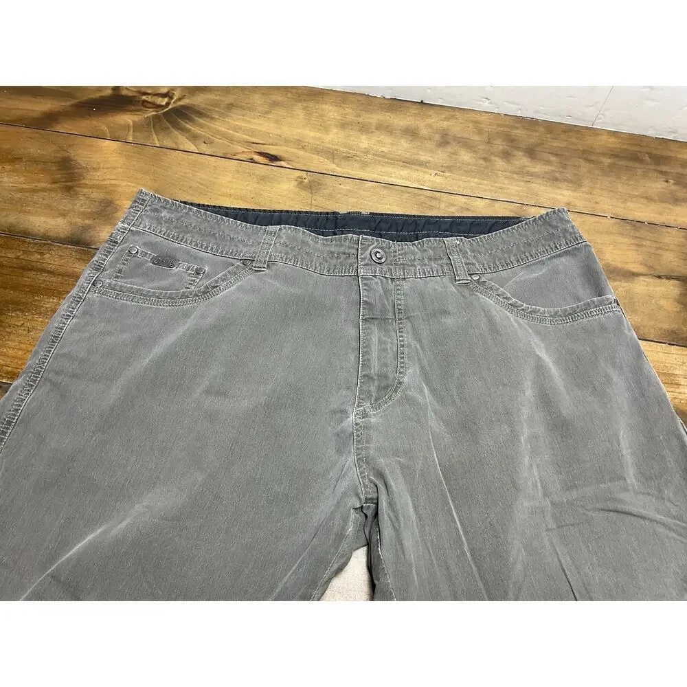KUHL REVOLVR Mens Sz 40x30 Brown Cotton Stretch Outdoor Trail Pants